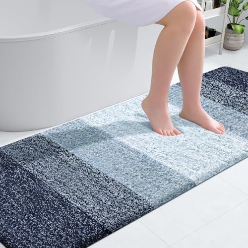OLANLY Bathroom Runner Rug 70x20, Extra Soft Absorbent Microfiber Bath Rugs
