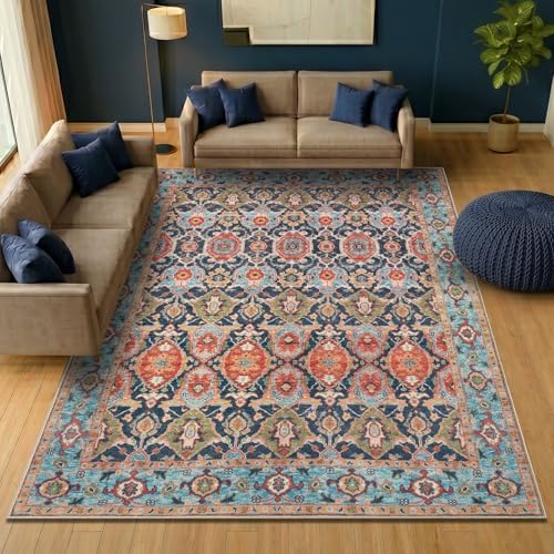 Keen Home Design Vintage Washable Area Rug, Non-Slip Low Pile, 8x10