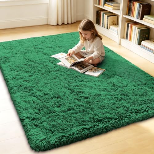 Smiry Area Rugs for Living Room Bedroom 3x5 ft, Fluffy Washable Carpet