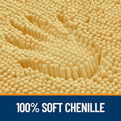 OLANLY Bathroom Rugs 35x24, Extra Soft Absorbent Chenille Bath Rugs