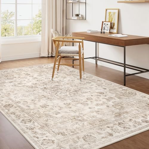 4x6 Beige Neutral Area Rug