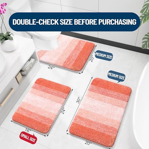 OLANLY Bathroom Runner Rug 40x24, Extra Soft Absorbent Microfiber Bath Rugs