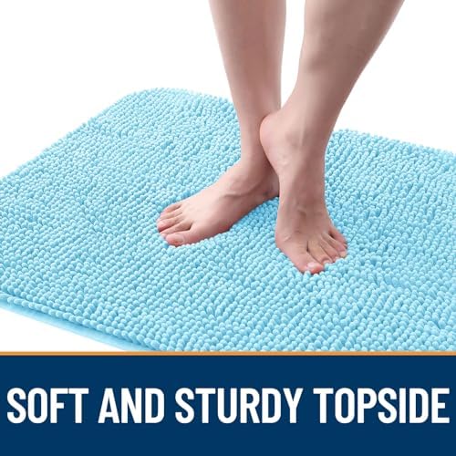 OLANLY Dog Door Mat for Muddy Paws 59x20, Super Absorbent Chenille Mud Mat