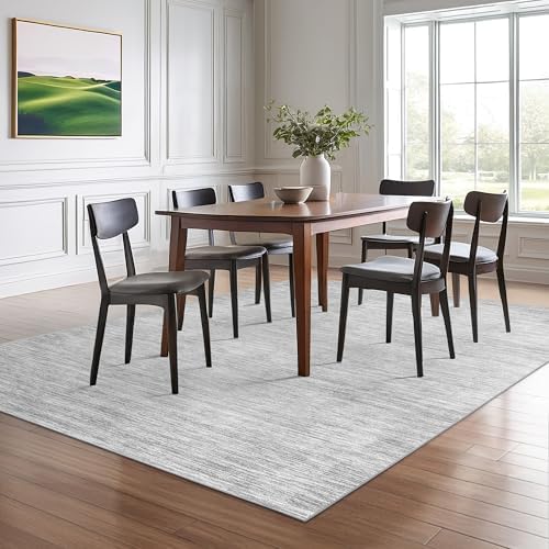 Valenrug Washable Rugs 5x7, Non Slip Large Area Rugs for Living Room, Grey