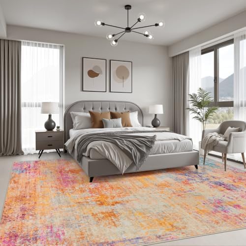 9x12 Area Rug Living Room: Modern Washable Soft Carpet Galaxy Haze