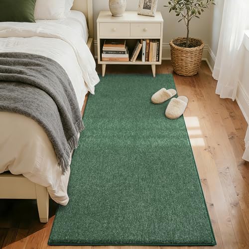 2x8 Green/White Runner Rug Non-Slip Washable for Hallway Kitchen Bedroom