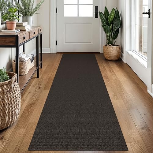 EARTHALL Washable Runner Rug, Non Slip Kitchen Rug, 2x7 Ft, Taupe/Coffee