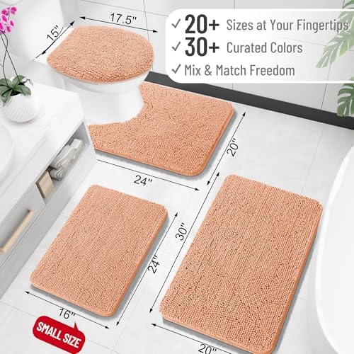 OLANLY Bathroom Rugs 30x20, Extra Soft Absorbent Chenille Bath Rugs