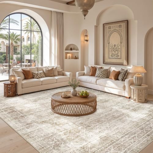 cotiled Boho 8x10 Area Rugs for Living Room: Large Moroccan Washable Rug