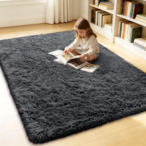 Smiry Area Rugs for Living Room Bedroom 3x5 ft, Fluffy Washable Carpet