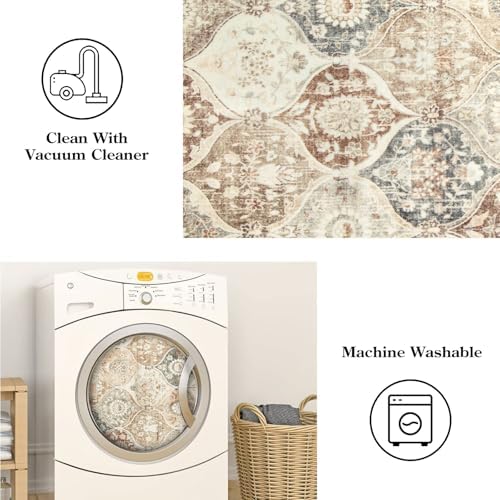 Lahome Moroccan Entryway Rug, 2x3 Kitchen Rugs Non Slip Washable