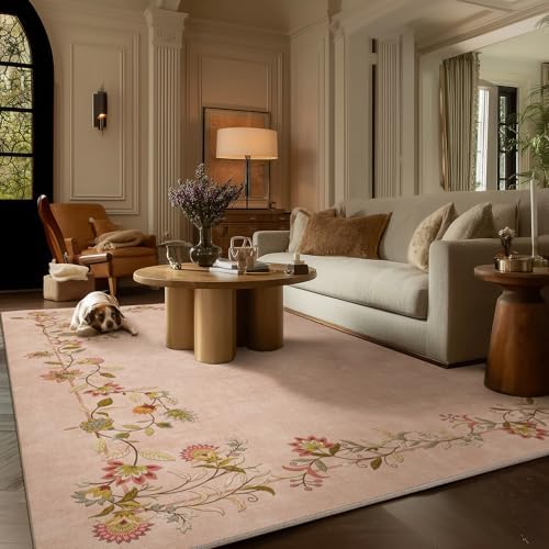 6x9 Area Rugs for Living Room: Washable Bedroom Rug Non Slip Large Carpet