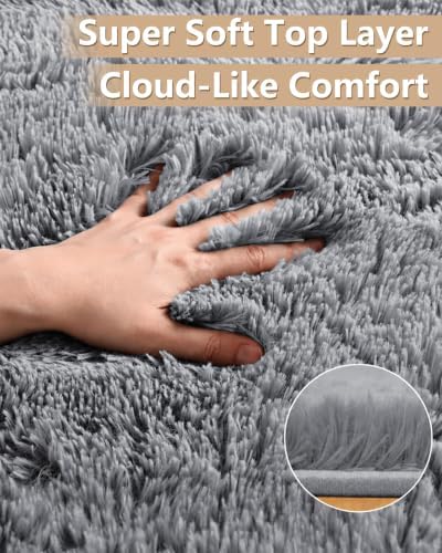 Smiry Area Rugs for Living Room Bedroom 8x10 ft, Fluffy Washable Carpet