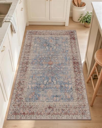 OLANLY 2x4 Washable Accent Rug Non Slip Carpet for Entryway Kitchen Bedside