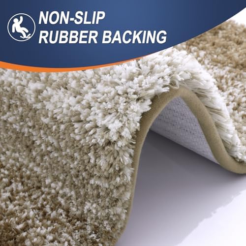 OLANLY Bathroom Runner Rug 44x24, Extra Soft Absorbent Microfiber Bath Rugs