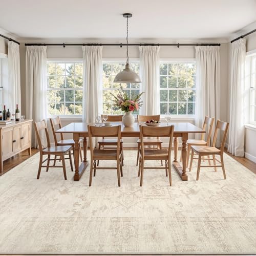 10x14 Area Rugs Living Room: Bedroom Washable Carpet Beige/Brown