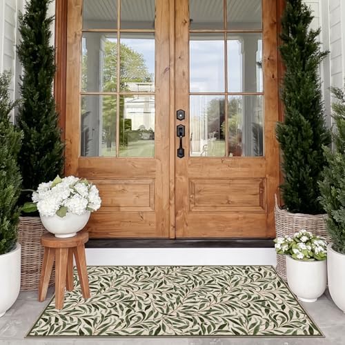 Boho Outdoor Rug - 28" x 43" Front Door Mat Indoor Outside Entrance