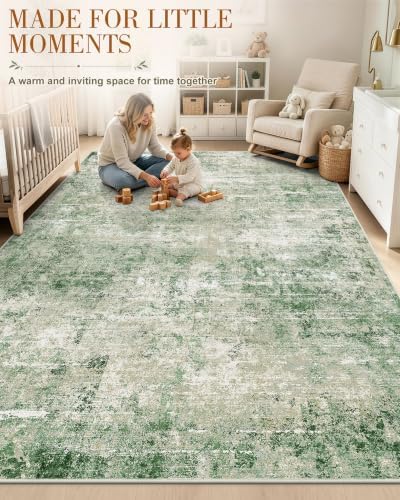 OLANLY 5x7 Washable Area Rug, Soft Non Slip Carpet for Bedroom Living Room