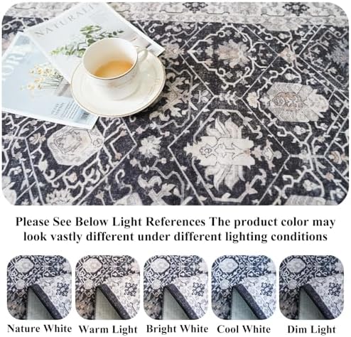HY HAOYUNLAI 2.6x10 Washable Hallway Runner Rug Non Slip Kitchen Floor Mat
