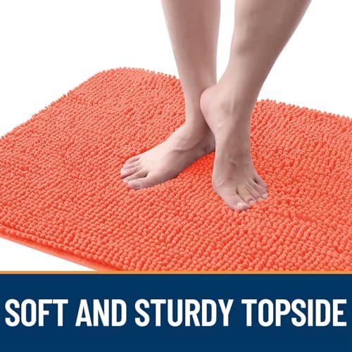 OLANLY Dog Door Mat for Muddy Paws 34x21, Super Absorbent Chenille Mud Mat