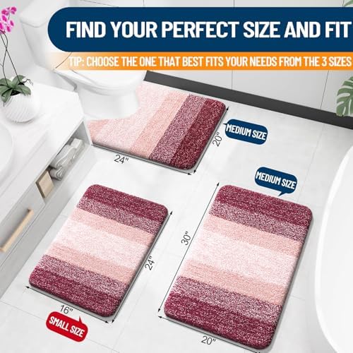 OLANLY Large Bathroom Rugs 44x32, Extra Soft Absorbent Microfiber Bath Rugs