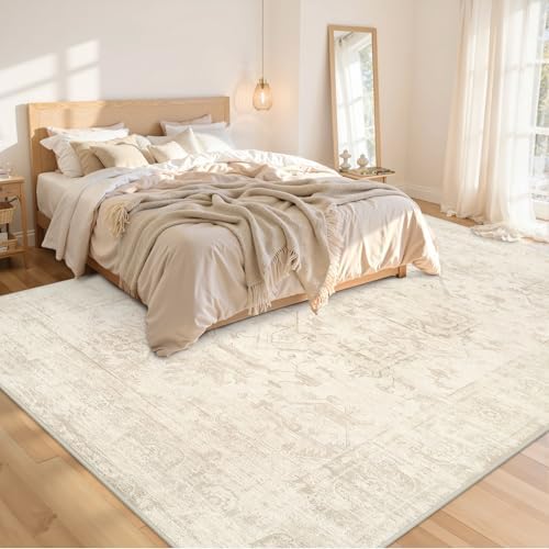 10x14 Area Rugs Living Room: Bedroom Washable Carpet Beige/Brown