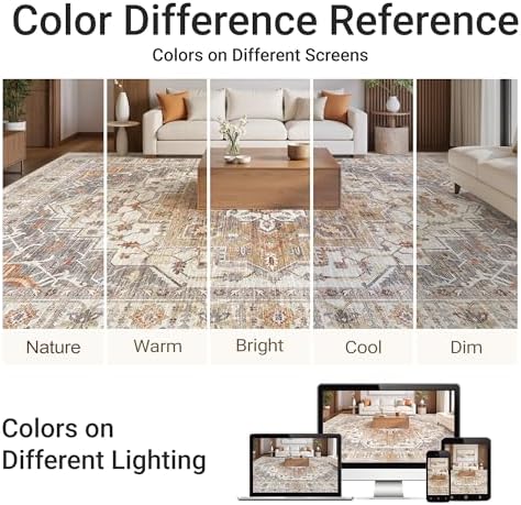 befbee 2'6"x12' Runner Rug for Hallway Washable Non Slip Kitchen Rug