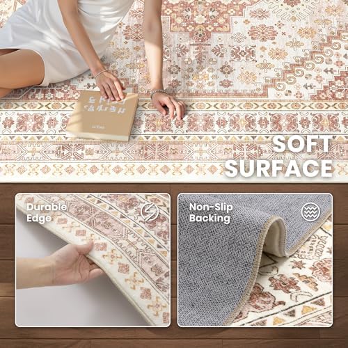 zesthome Red Nursery Rugs for Girls Room-5x7 Area Rugs for Living Room