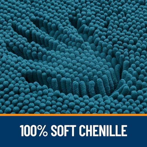 OLANLY Bathroom Runner Rugs 59x20, Extra Soft Absorbent Chenille Bath Rugs
