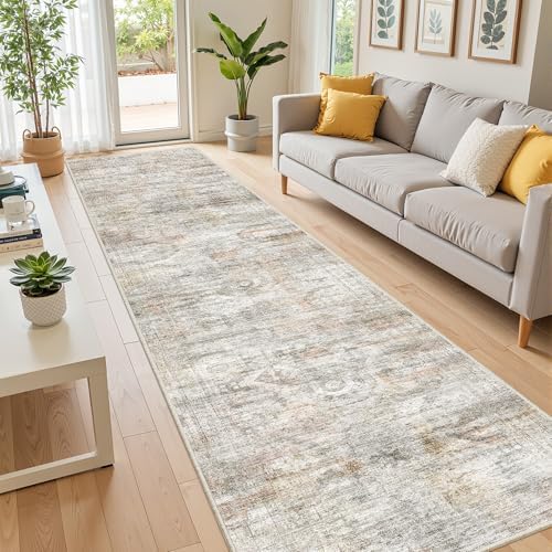 2x10 Runner Rug Non Slip,Washable Hallway Runner Rug,Green