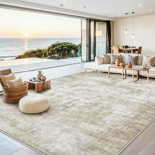 9x12 Area Rugs Washable Modern Abstract Living Room Bedroom Rug