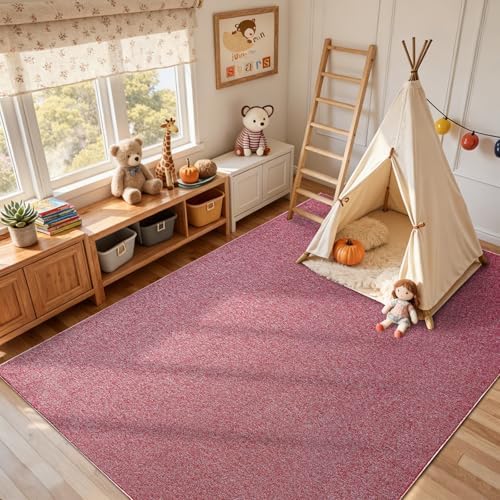 7x10 Large Red/White Area Rug Non-Slip Washable for Living Room Bedroom