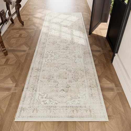 Washable Kitchen Rug Runners for Hallways: 2'x 10' Long Runner Rug Non Slip