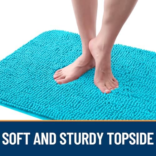 OLANLY Dog Door Mat for Muddy Paws 54x32, Super Absorbent Chenille Mud Mat