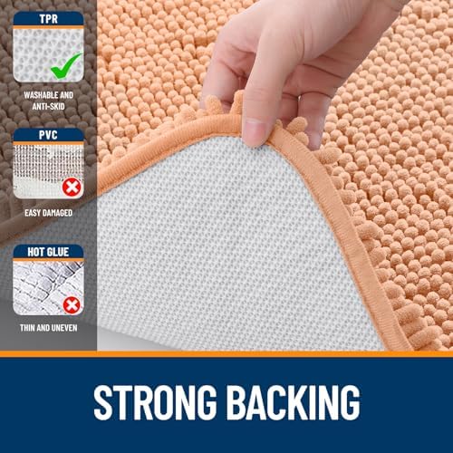 OLANLY Bathroom Rugs 30x20, Extra Soft Absorbent Chenille Bath Rugs