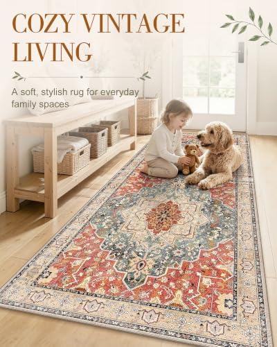 OLANLY 2x8 Washable Runner Rug, Soft Non Slip Carpet for Hallway Kitchen