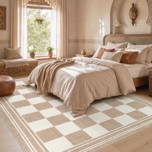 cotiled Boho 10x12 Area Rug for Living Room: Large Moroccan Washable Rug