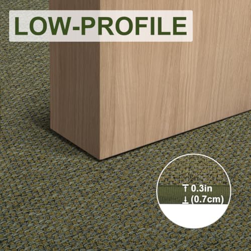 LEKEEPGO Door Mat Indoor Entrance, Indoor Door Mat, 24"x47", Olive Green