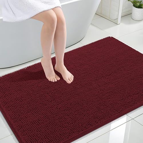 OLANLY Large Bathroom Rugs 44x32, Extra Soft Absorbent Chenille Bath Rugs