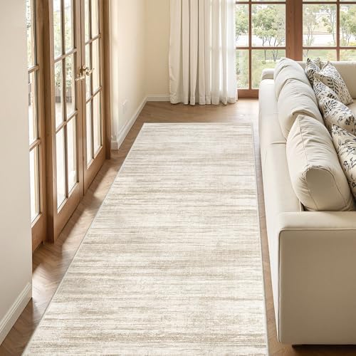 3x8 Runner Rug Non Slip,Washable Hallway Runner Rug,Brown