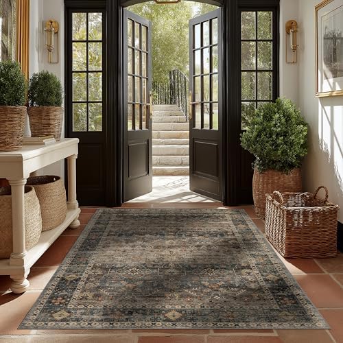Ruaruarug Washable Area Rug 4×6 for Living Room, Ultra Soft, Camel