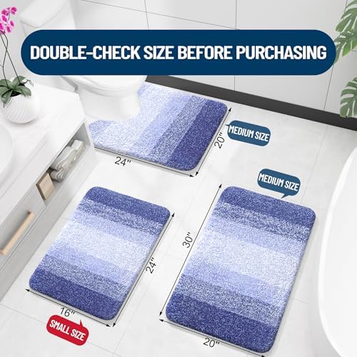 OLANLY Bathroom Runner Rug 54x24, Extra Soft Absorbent Microfiber Bath Rugs