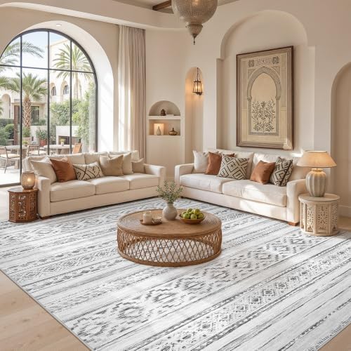 cotiled Boho 5x8 Area Rugs for Living Room: Soft Moroccan Washable Rug
