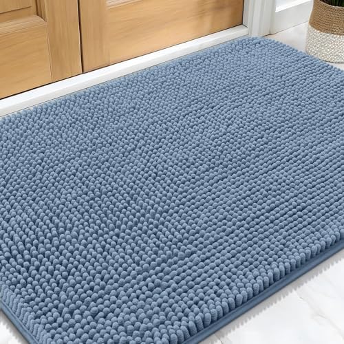 OLANLY Dog Door Mat for Muddy Paws 30x20, Super Absorbent Chenille Mud Mat