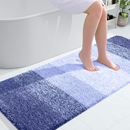 OLANLY Bathroom Runner Rug 54x24, Extra Soft Absorbent Microfiber Bath Rugs