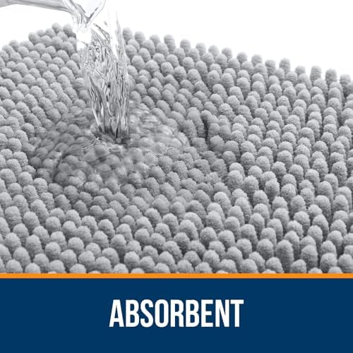 OLANLY Large Bathroom Rugs 70x46, Extra Soft Absorbent Chenille Bath Rugs