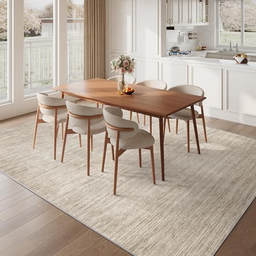 Valenrug Washable Rugs 5x7, Non Slip Large Area Rugs for Living Room, Brown