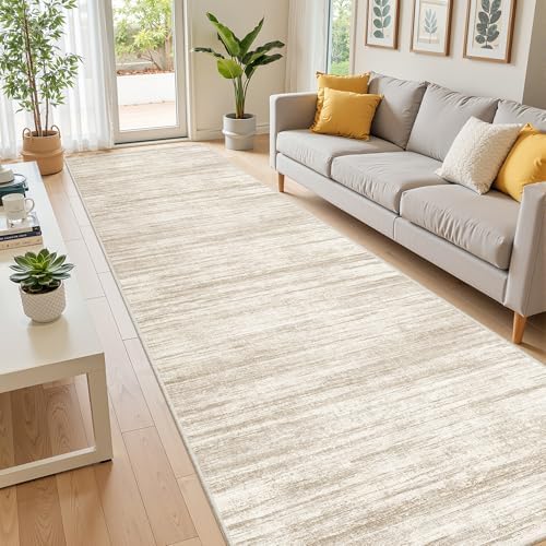 2'6 x 10' Runner Rug Non Slip,Washable Kitchen Rugs,Brown