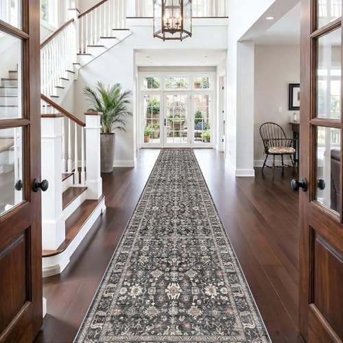 Washable Hallway Runner Rug 3x16: Non Slip Runner Rugs with Rubber Backing