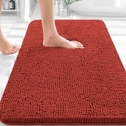 OLANLY Bathroom Rugs 30x20, Extra Soft Absorbent Chenille Bath Rugs